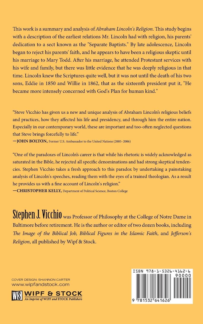 Rückseitencover Abraham Lincoln's Religion