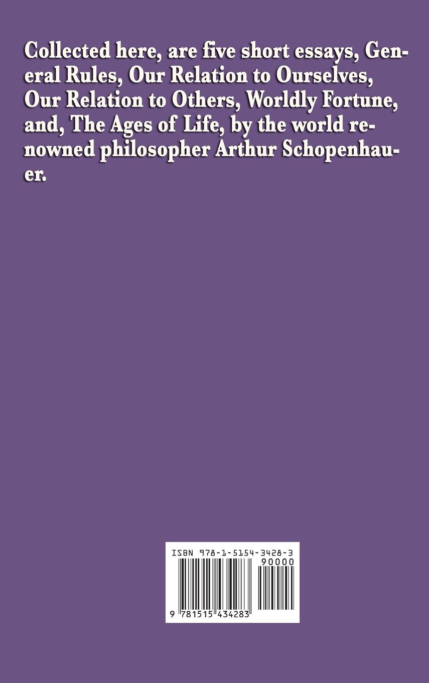 Rückseitencover Counsels and Maxims