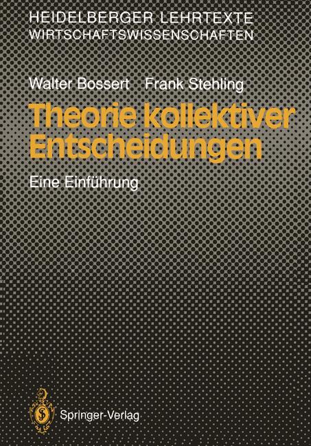 Vorderes Coverbild Theorie kollektiver Entscheidungen