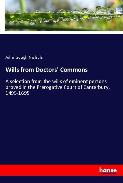 Vorderes Coverbild Wills from Doctors' Commons