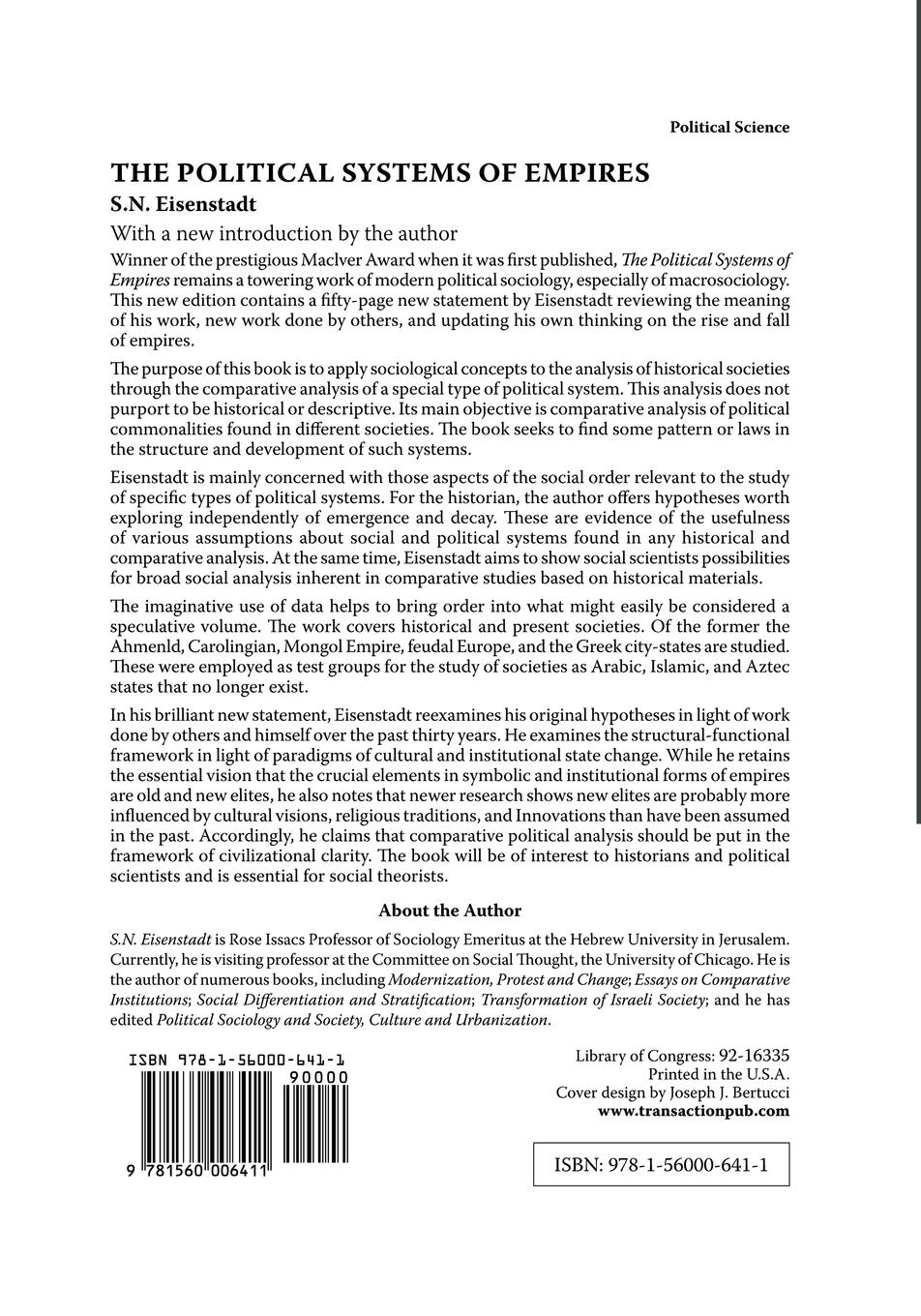 Rückseitencover The Political Systems of Empires