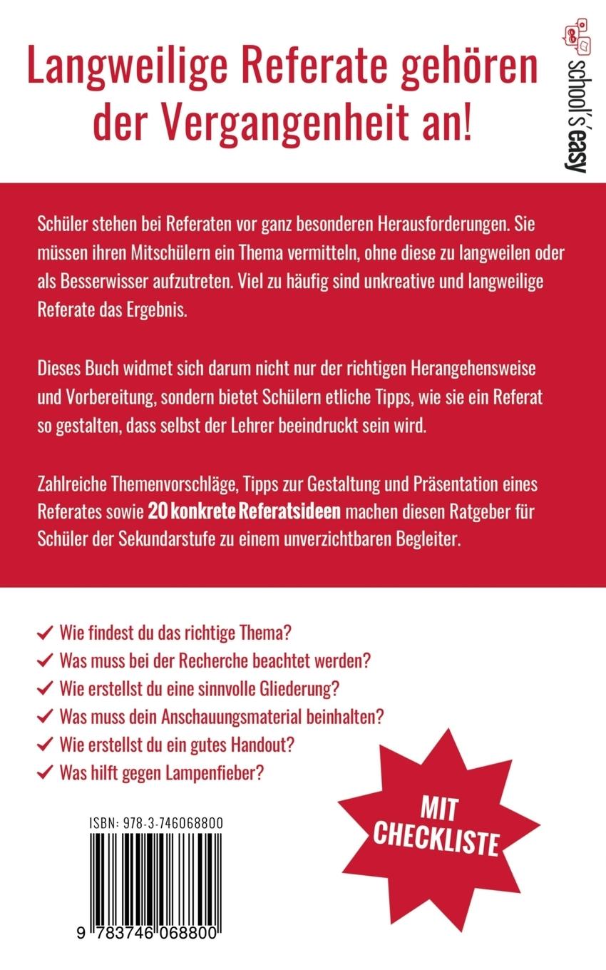 Rückseitencover Referate mit Stil