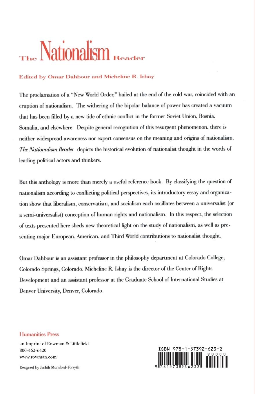 Rückseitencover Nationalism Reader