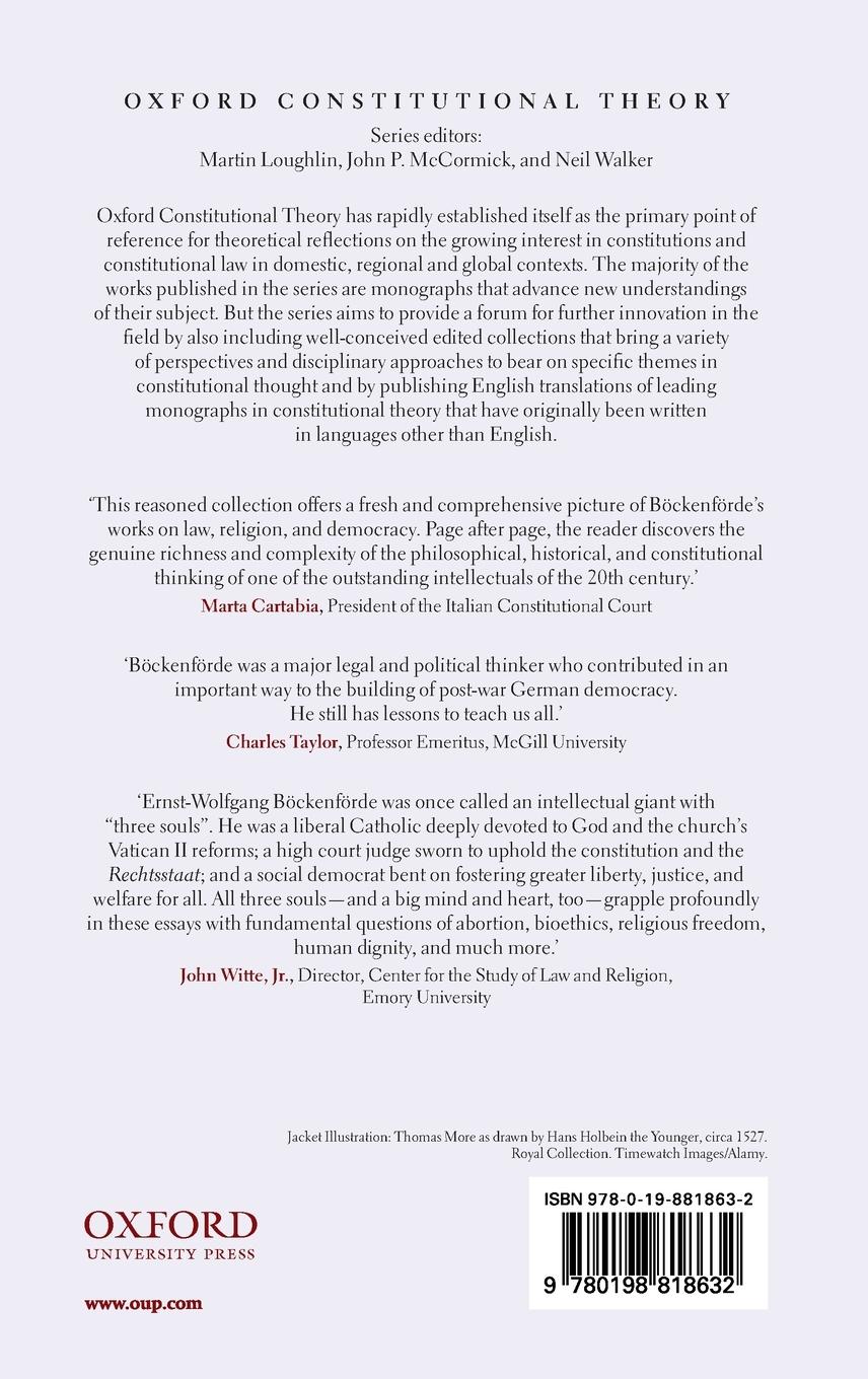 Rückseitencover Religion, Law, and Democracy