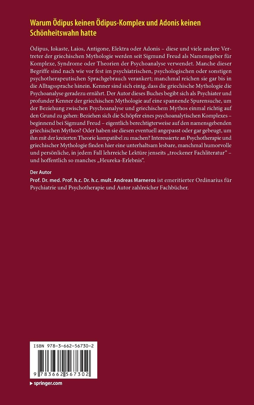 Rückseitencover Warum Ödipus keinen Ödipus-Komplex und Adonis keinen Schönheitswahn hatte