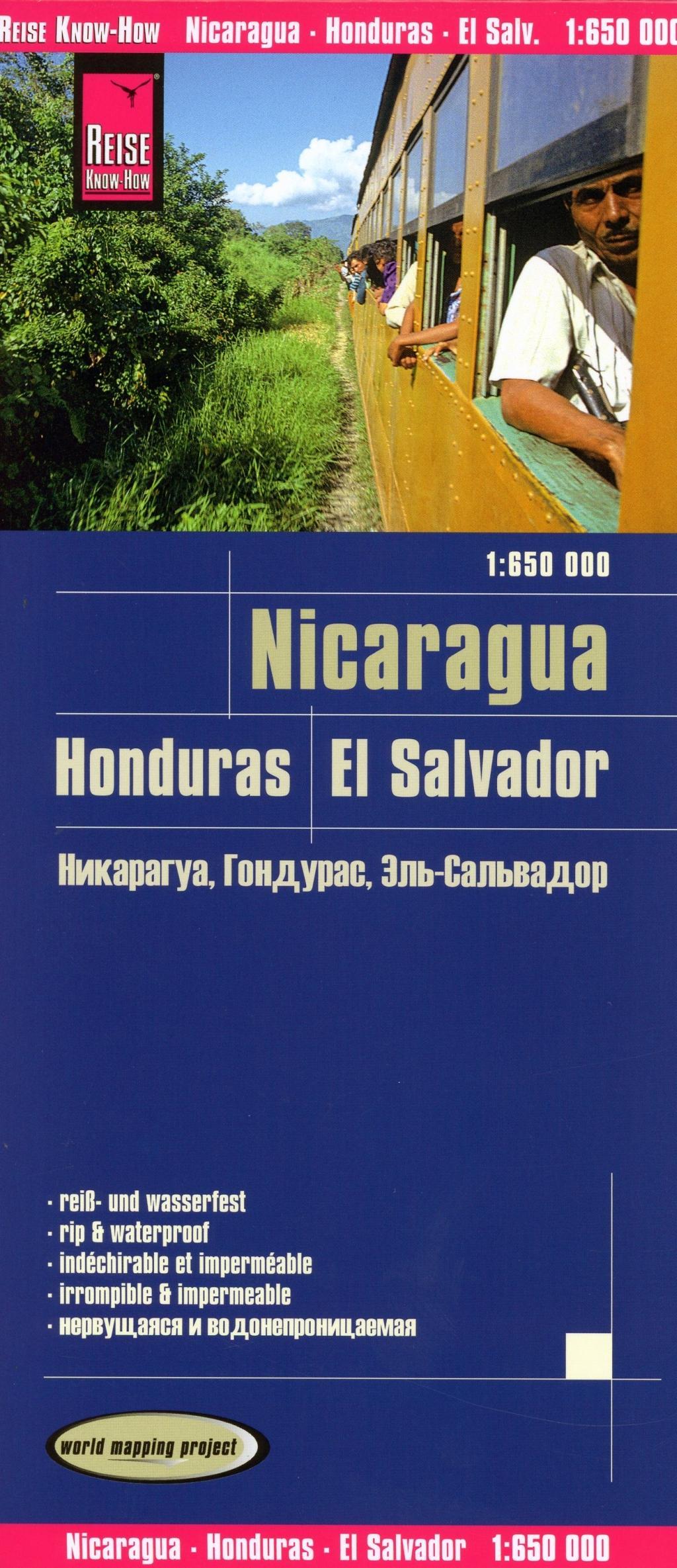 Vorderes Coverbild Nicaragua, Honduras, El Salvador 1 : 650 000