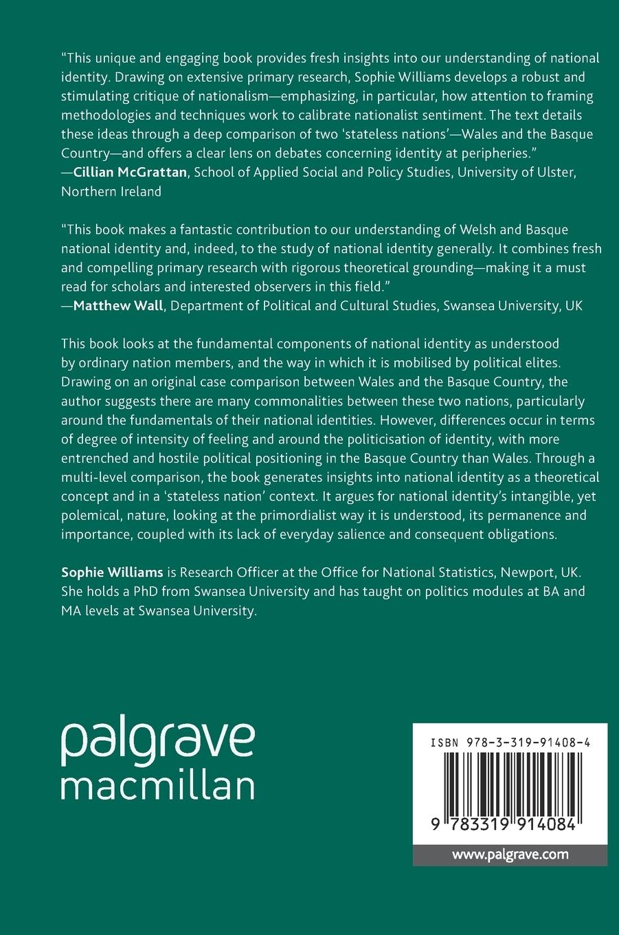 Rückseitencover Rethinking Stateless Nations and National Identity in Wales and the Basque Country