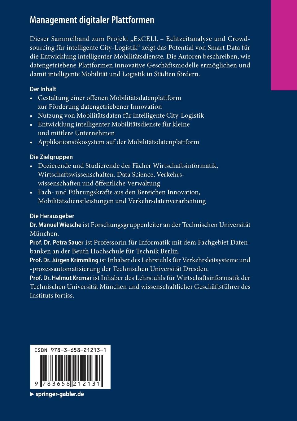 Rückseitencover Management digitaler Plattformen