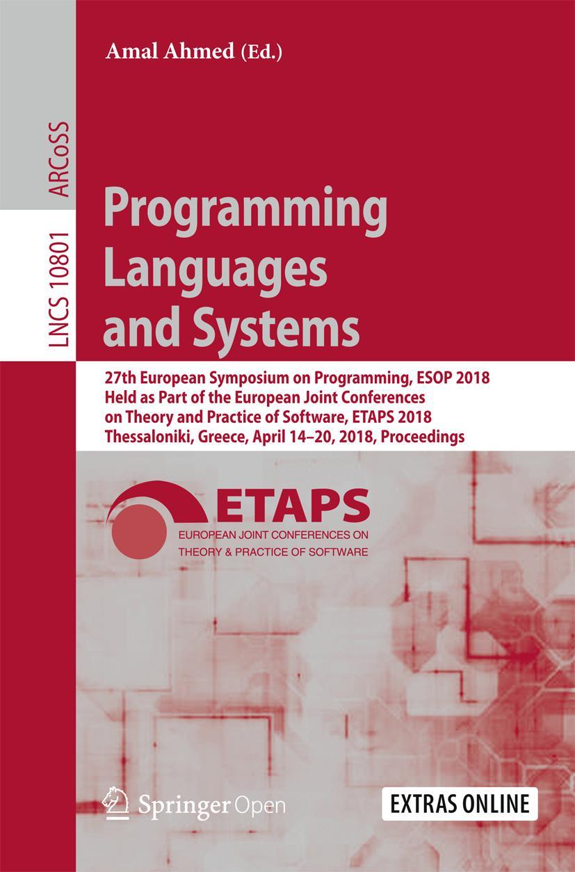 Vorderes Coverbild Programming Languages and Systems