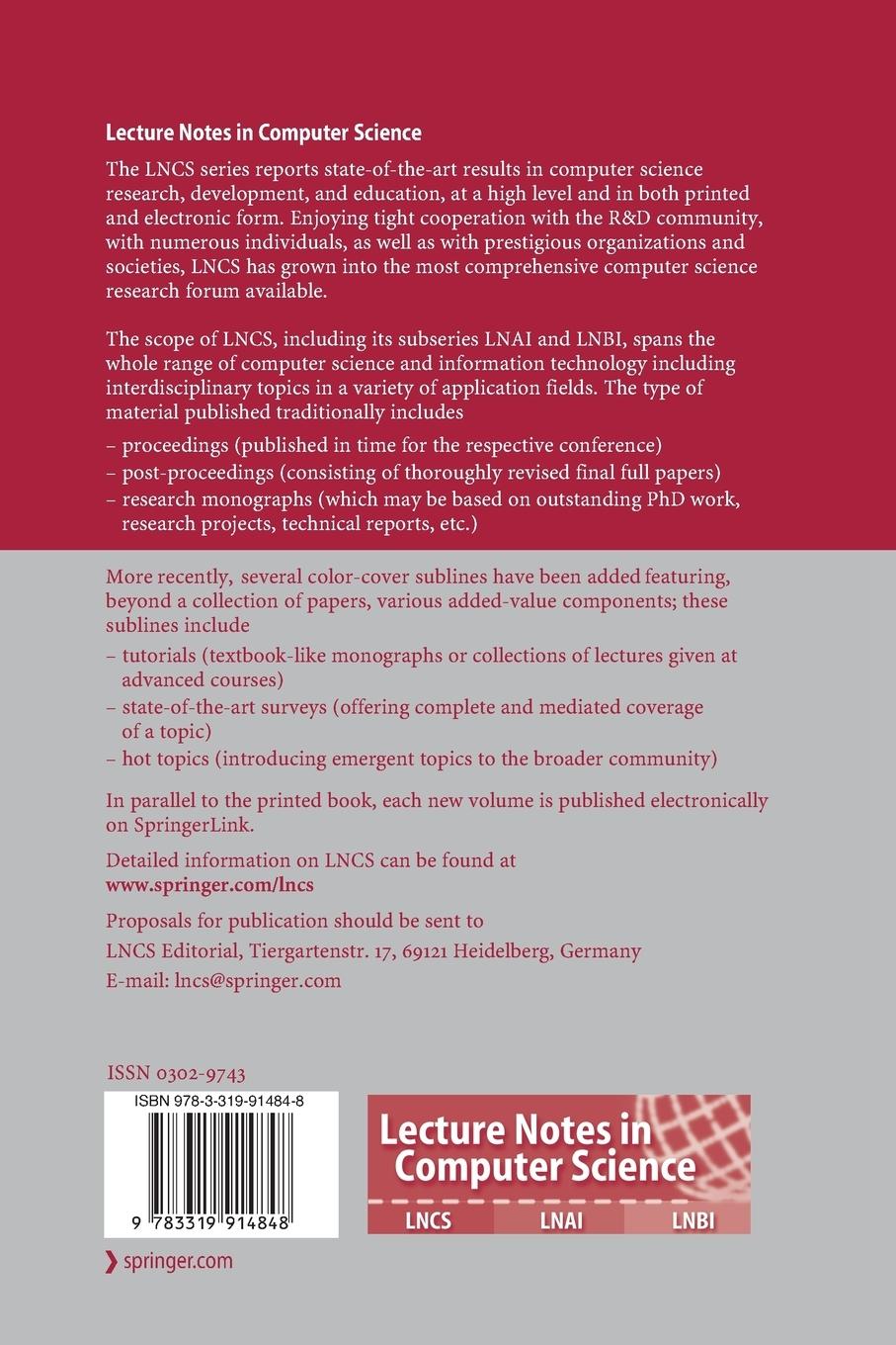 Rückseitencover Social Computing and Social Media. Technologies and Analytics