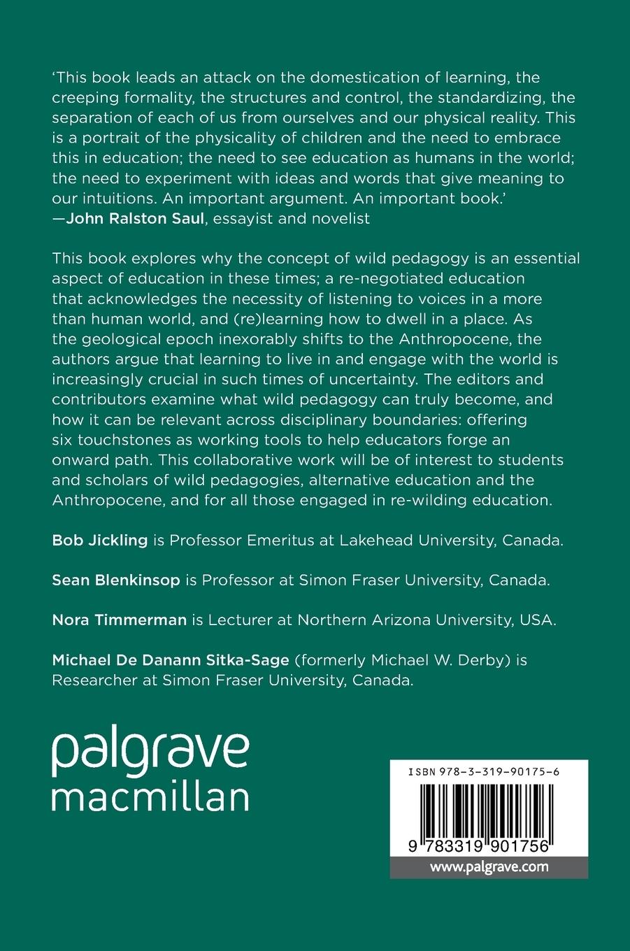 Rückseitencover Wild Pedagogies