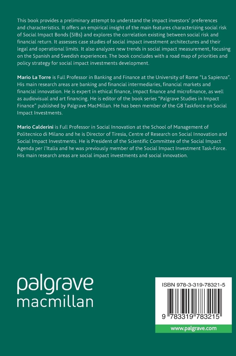 Rückseitencover Social Impact Investing Beyond the SIB