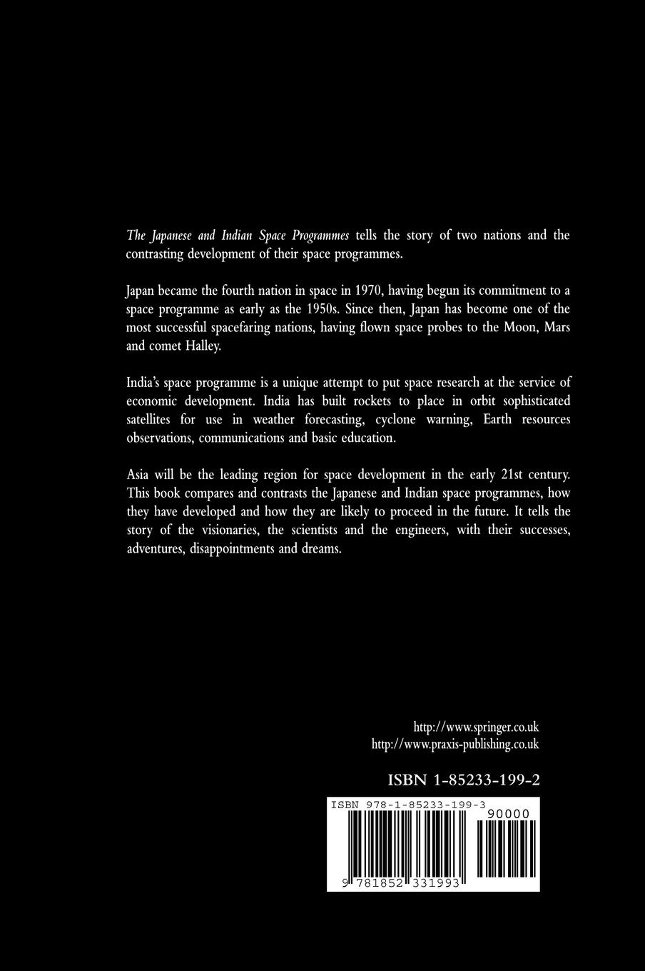 Rückseitencover The Japanese and Indian Space Programmes: Two Roads Into Space