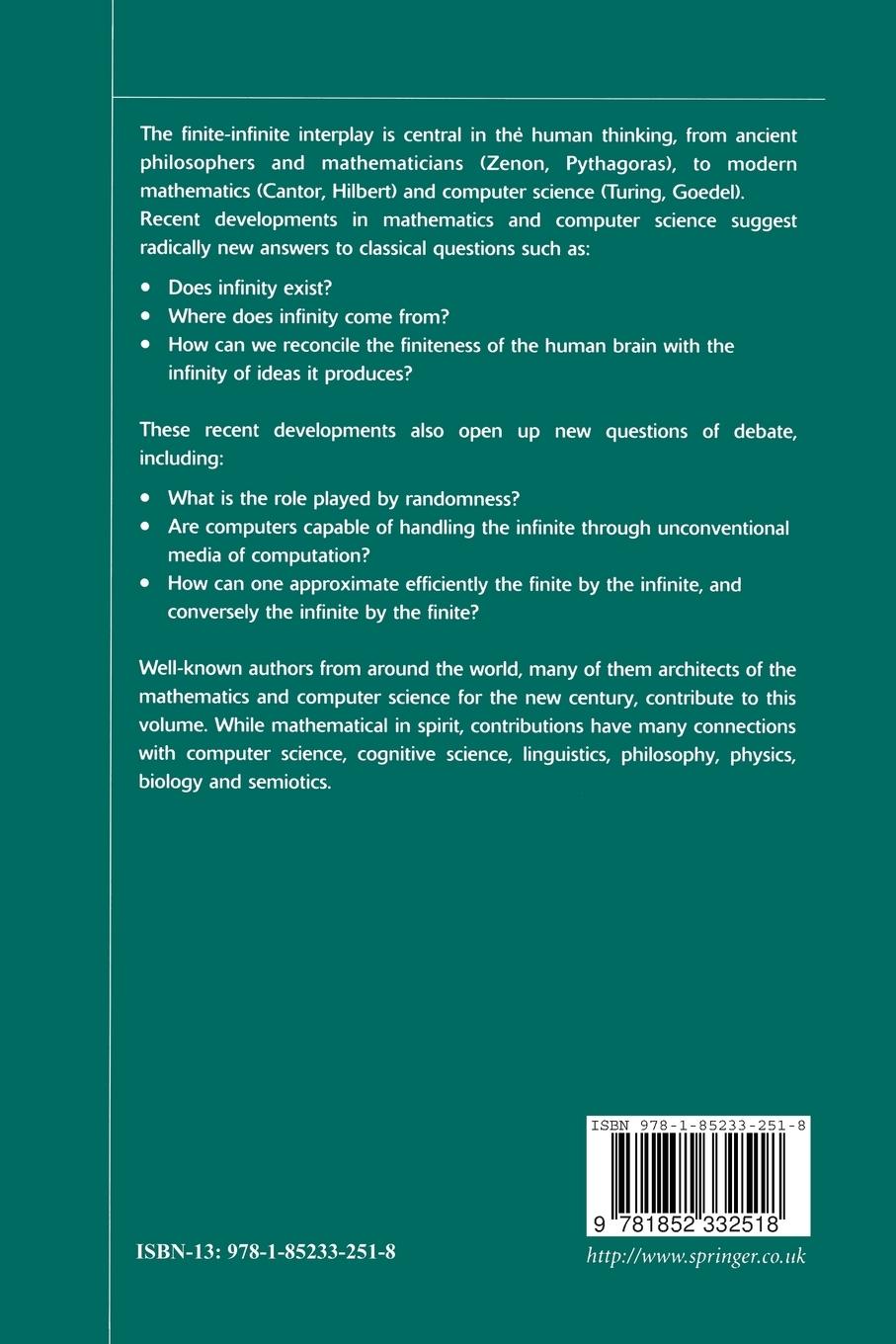 Rückseitencover Finite Versus Infinite