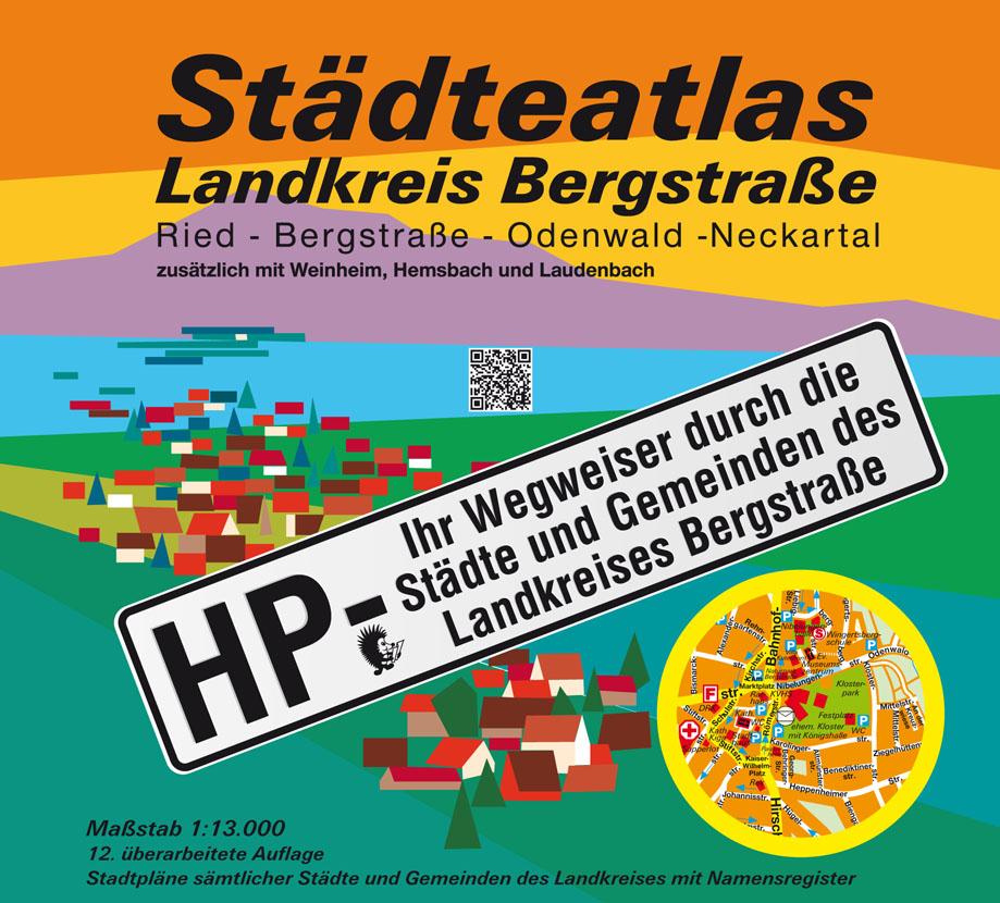 Vorderes Coverbild Städteatlas Landkreis Bergstraße 1:13.000