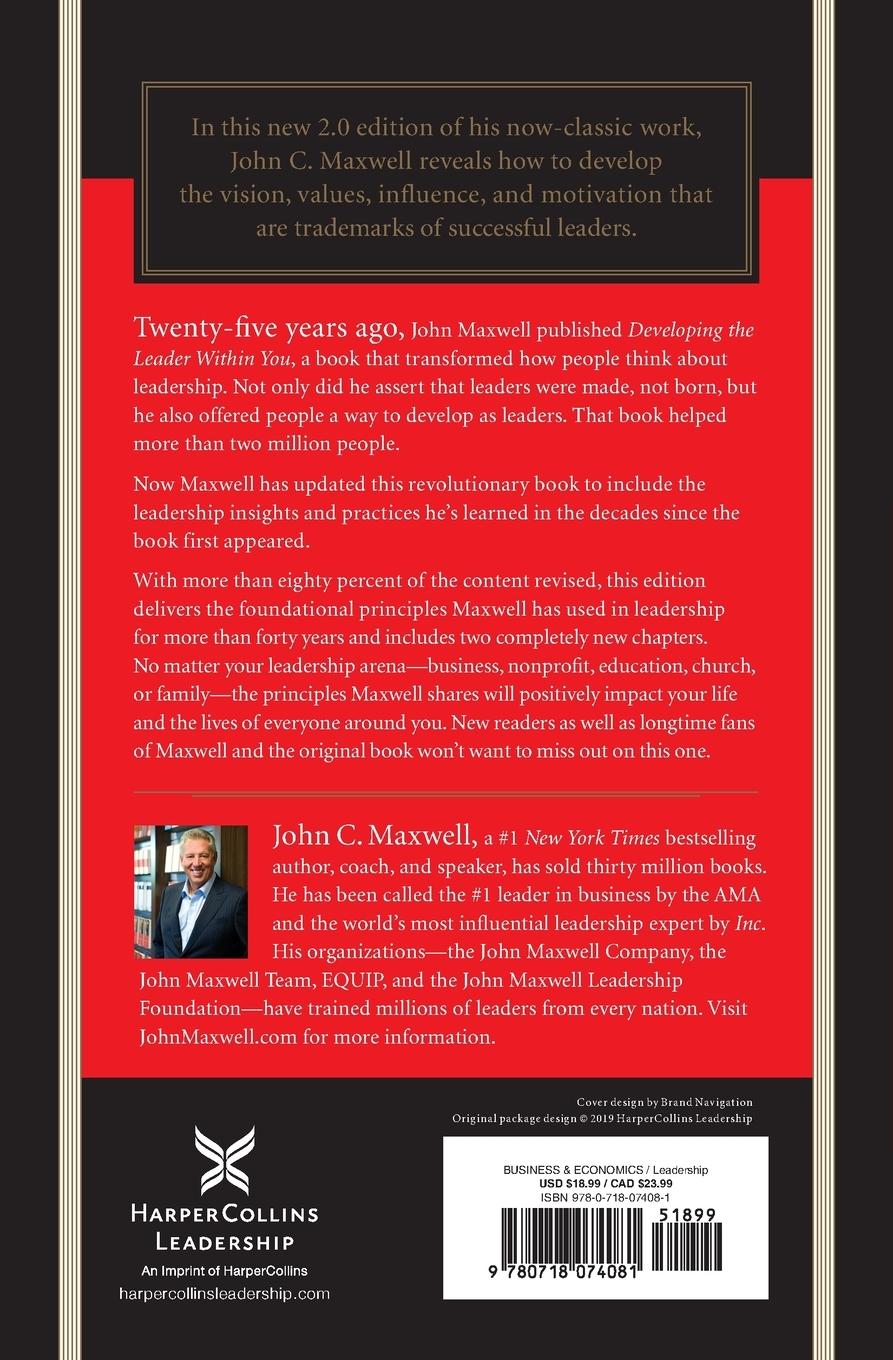 Rückseitencover Developing the Leader Within You 2.0