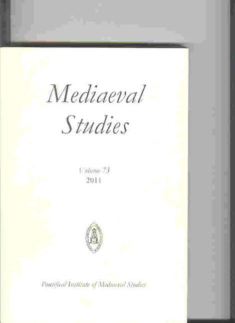 Vorderes Coverbild Mediaeval Studies 73 (2011)