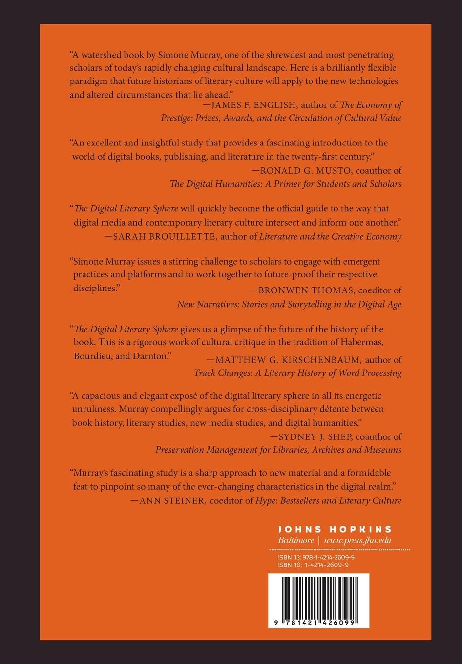 Rückseitencover The Digital Literary Sphere