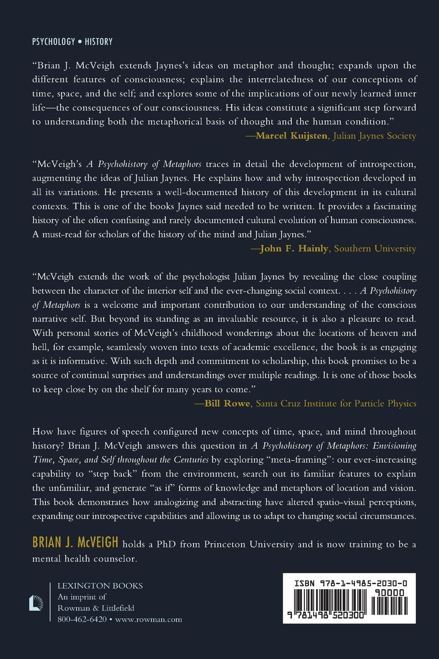 Rückseitencover Psychohistory of Metaphors