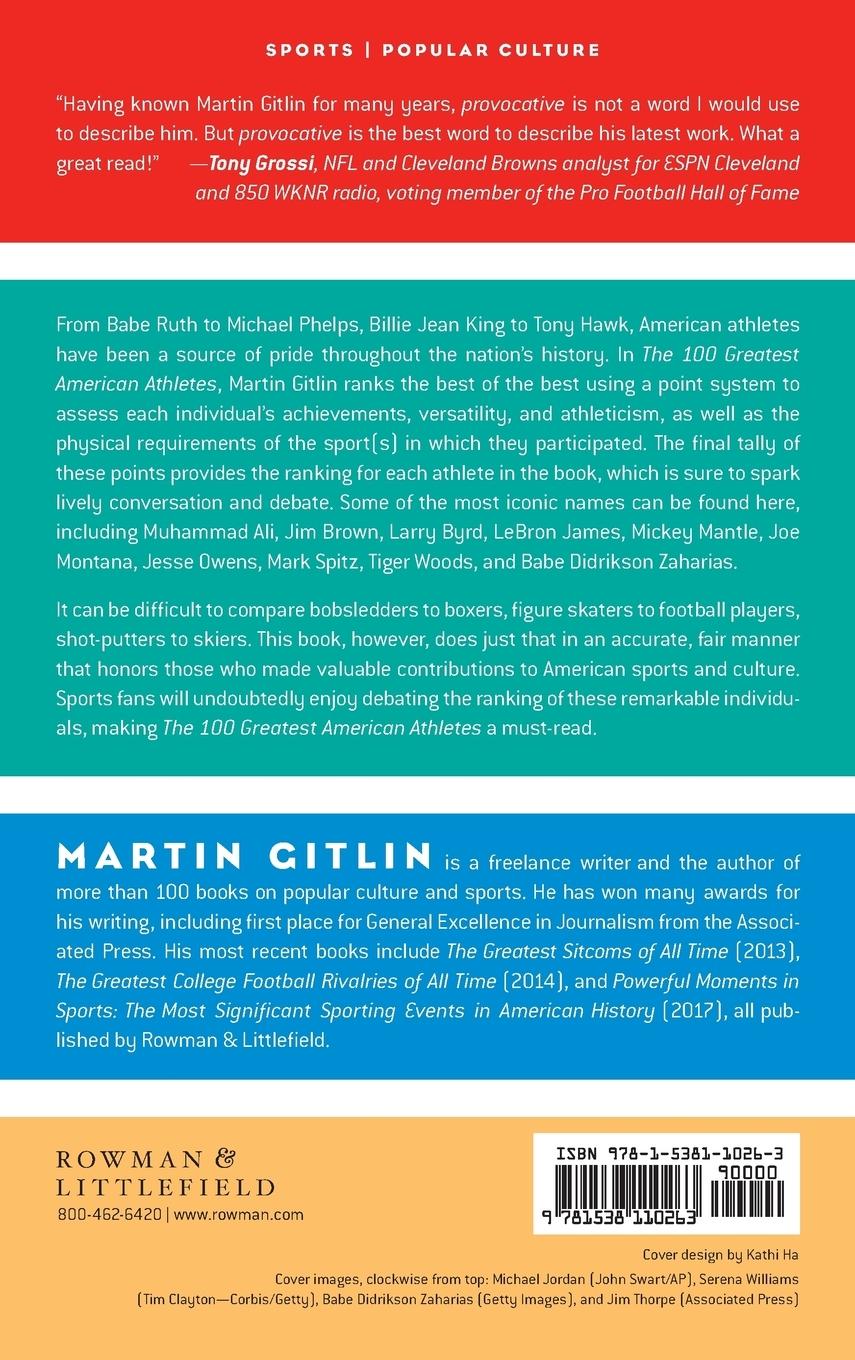 Rückseitencover 100 Greatest American Athletes