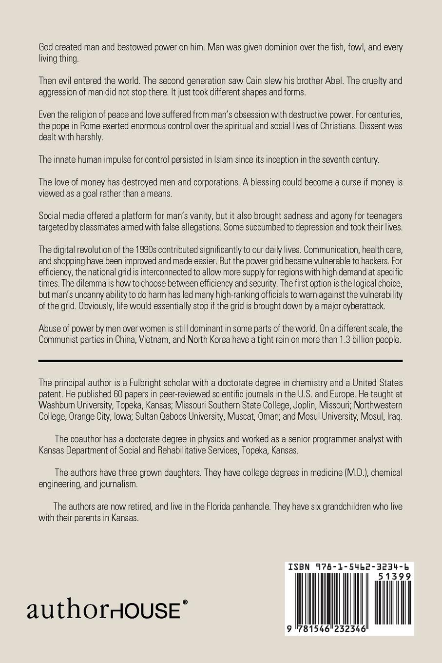 Rückseitencover God, Power, and Man