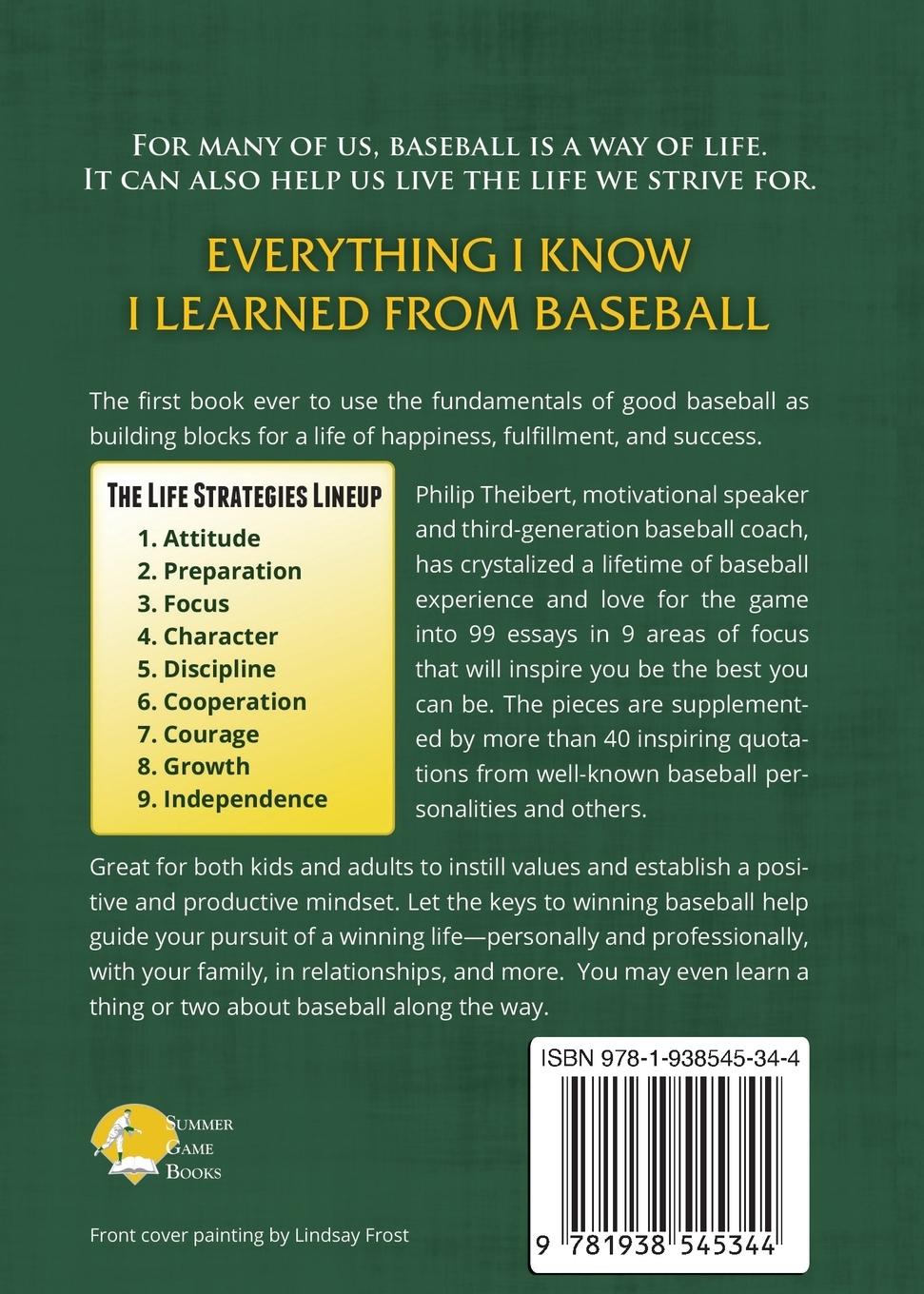 Rückseitencover Everything I Know I Learned from Baseball