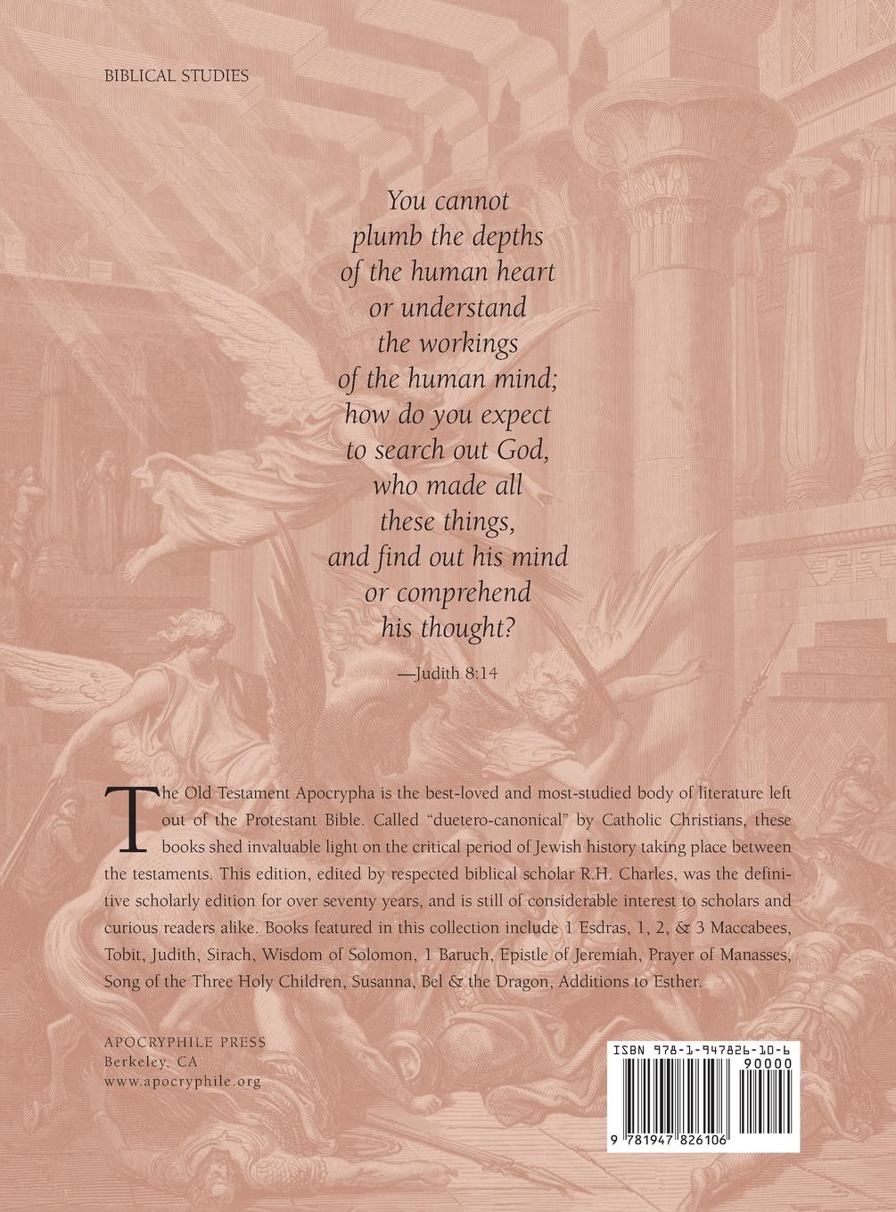 Rückseitencover Apocrypha and Pseudepigrapha of the Old Testament, Volume One