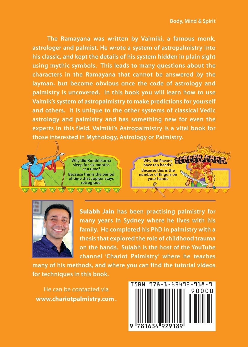 Rückseitencover Valmiki's Astropalmistry