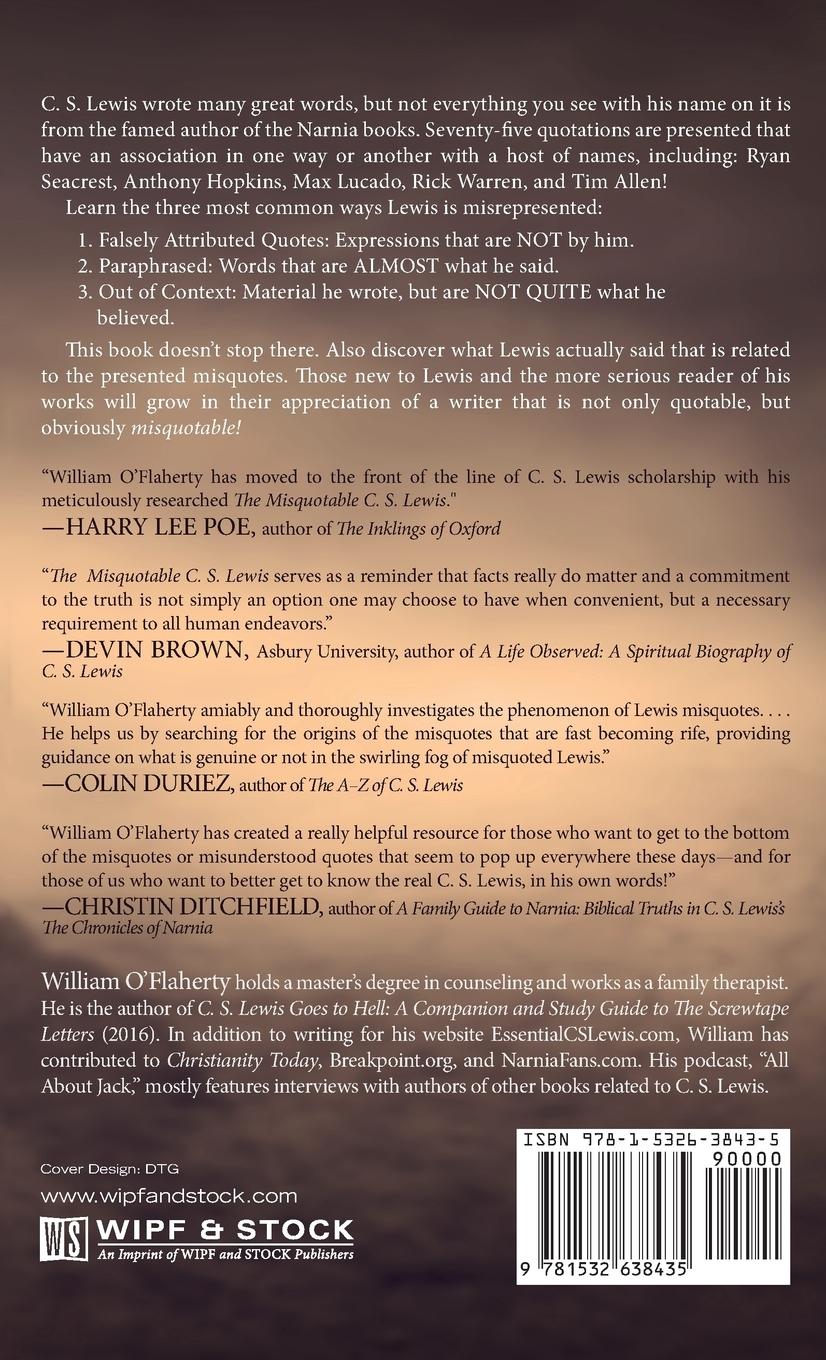 Rückseitencover The Misquotable C.S. Lewis