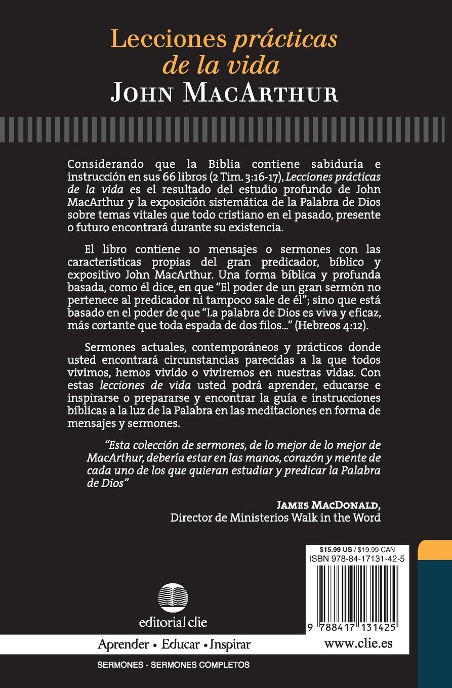 Rückseitencover Las Lecciones Pr¿¿cticas de la Vida