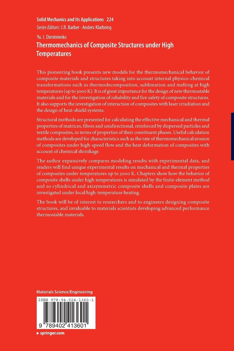 Rückseitencover Thermomechanics of Composite Structures under High Temperatures