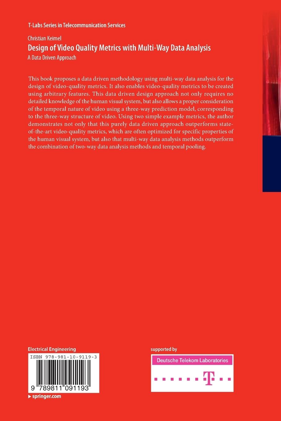 Rückseitencover Design of Video Quality Metrics with Multi-Way Data Analysis