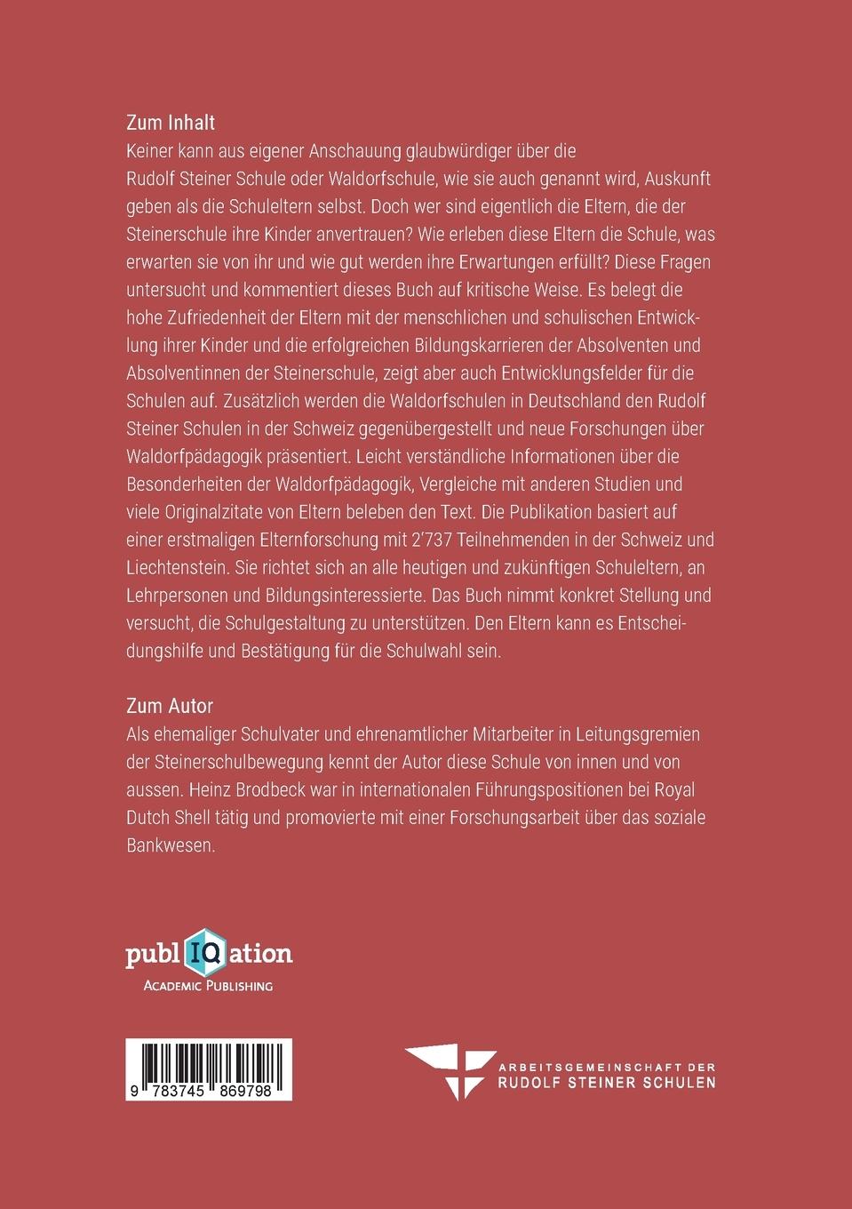 Rückseitencover Rudolf Steiner Schule im Elterntest