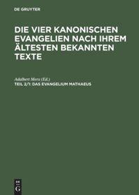 Vorderes Coverbild Das Evangelium Mathaeus