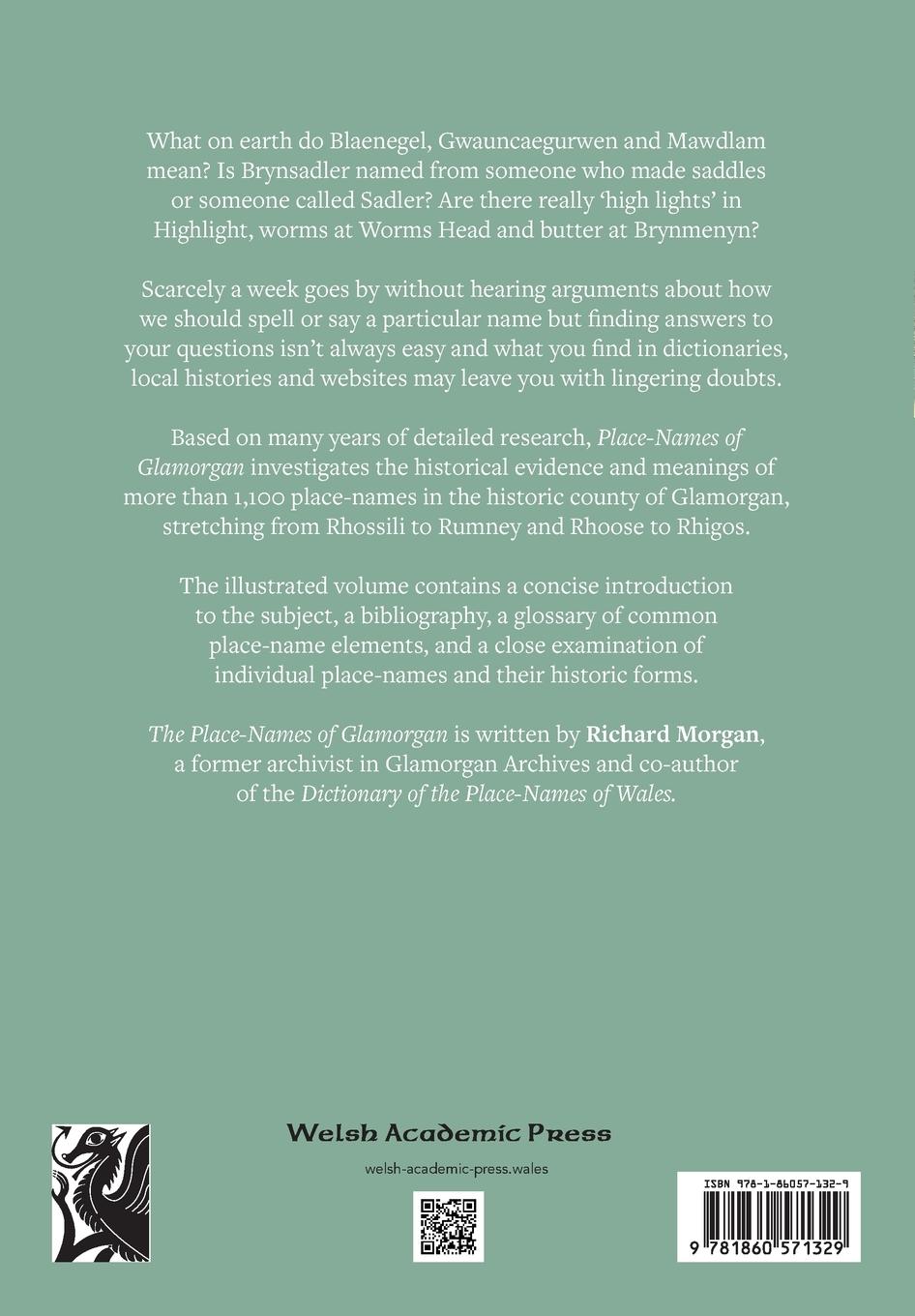 Rückseitencover Place-Names of Glamorgan