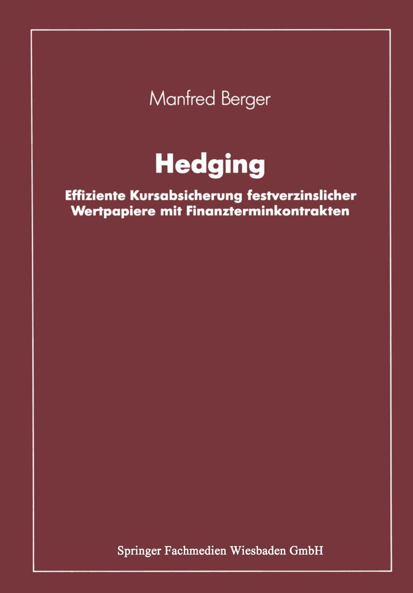 Vorderes Coverbild Hedging