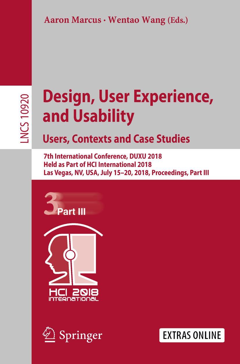 Vorderes Coverbild Design, User Experience, and Usability: Users, Contexts and Case Studies