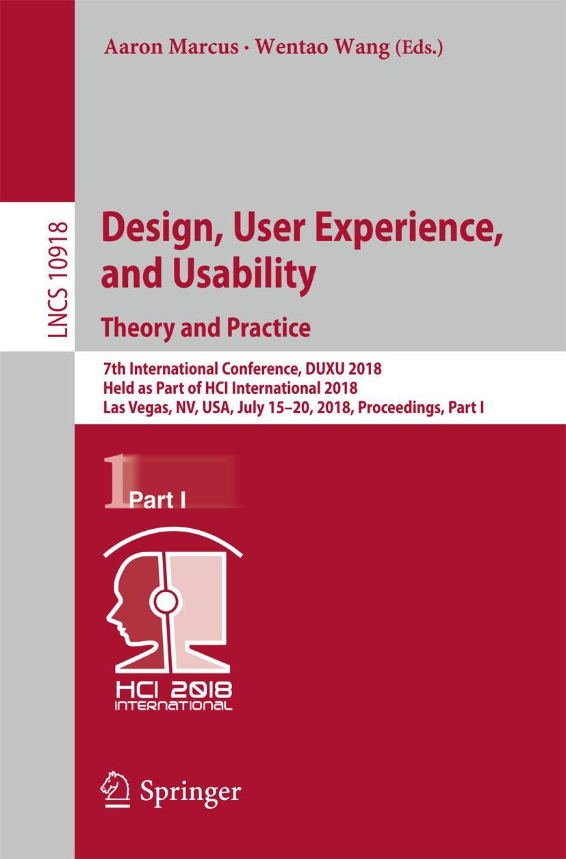 Vorderes Coverbild Design, User Experience, and Usability: Theory and Practice