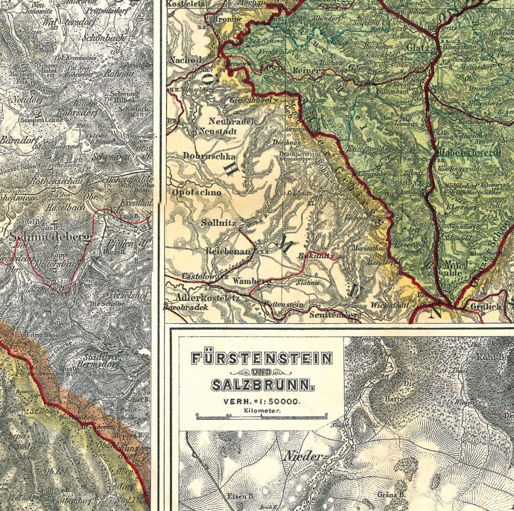 Beispielinhalt (Bild) Historische Karte: Provinz SCHLESIEN im Deutschen Reich - um 1910 [gerollt]