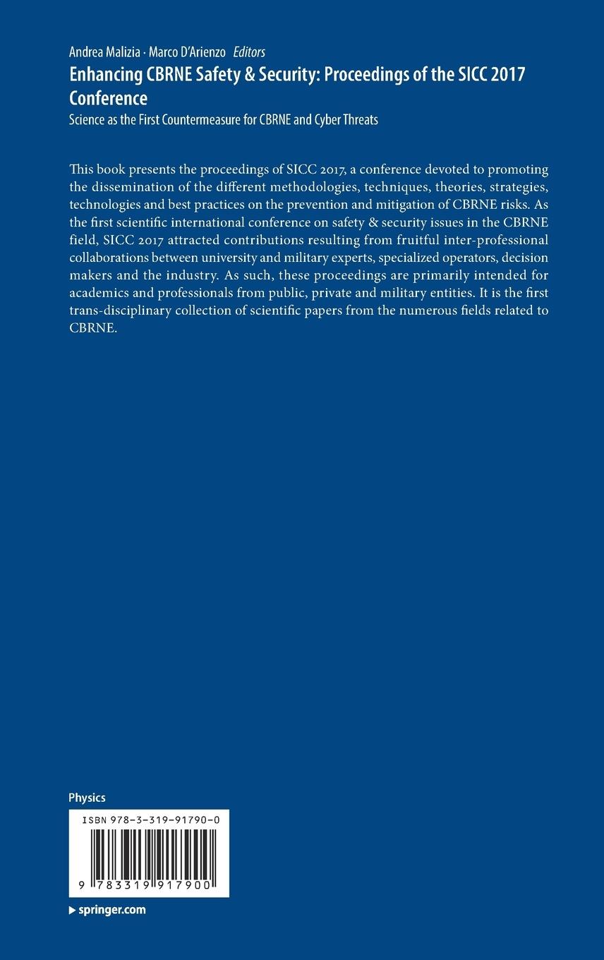 Rückseitencover Enhancing CBRNE Safety & Security: Proceedings of the SICC 2017 Conference