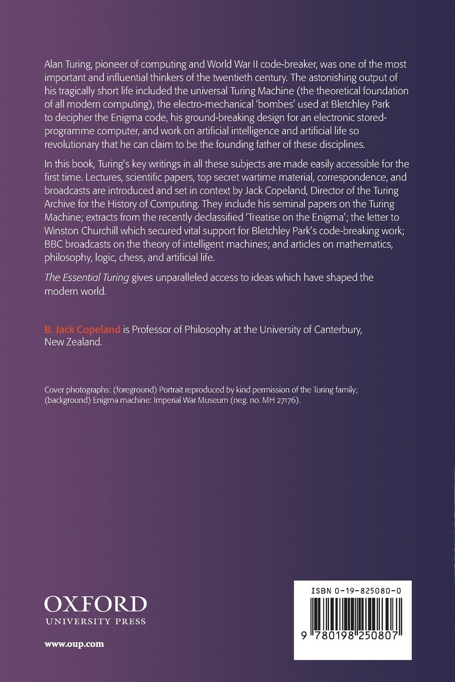 Rückseitencover The Essential Turing