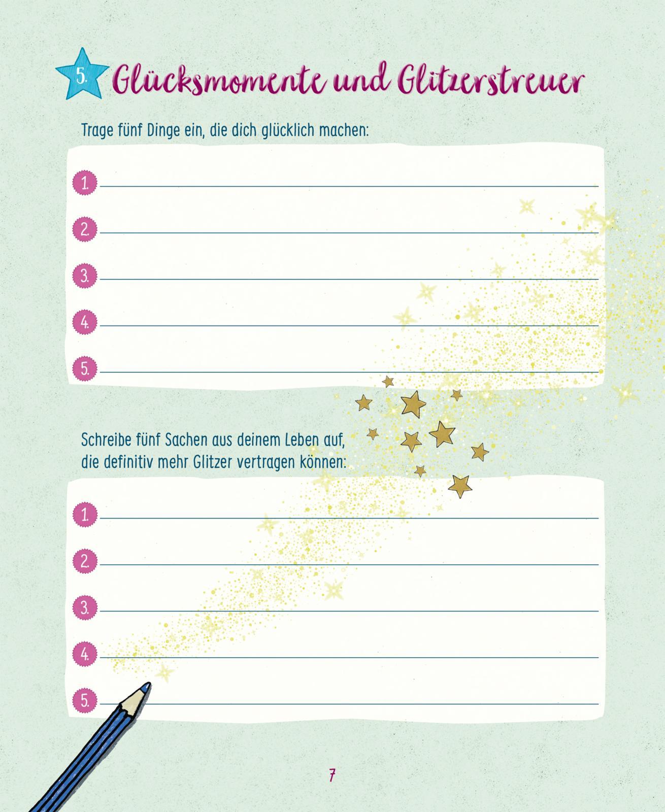 Beispielinhalt (Bild) Dein Mädchenbuch: über 230 Ideen für mehr Glitzer im Leben
