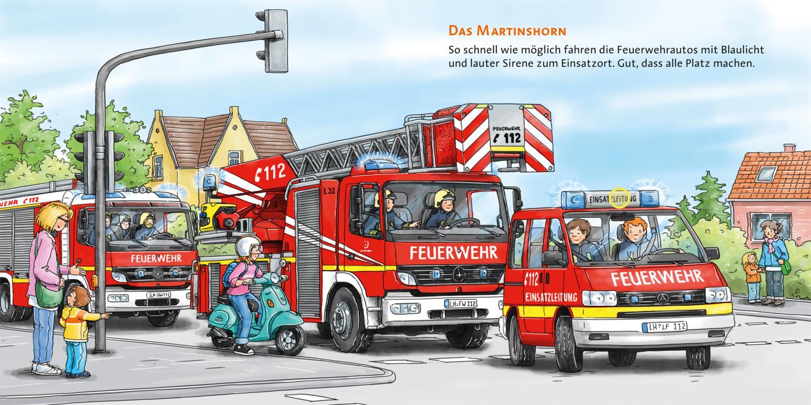 Beispielinhalt (Bild) Hör mal (Soundbuch): Die Feuerwehr