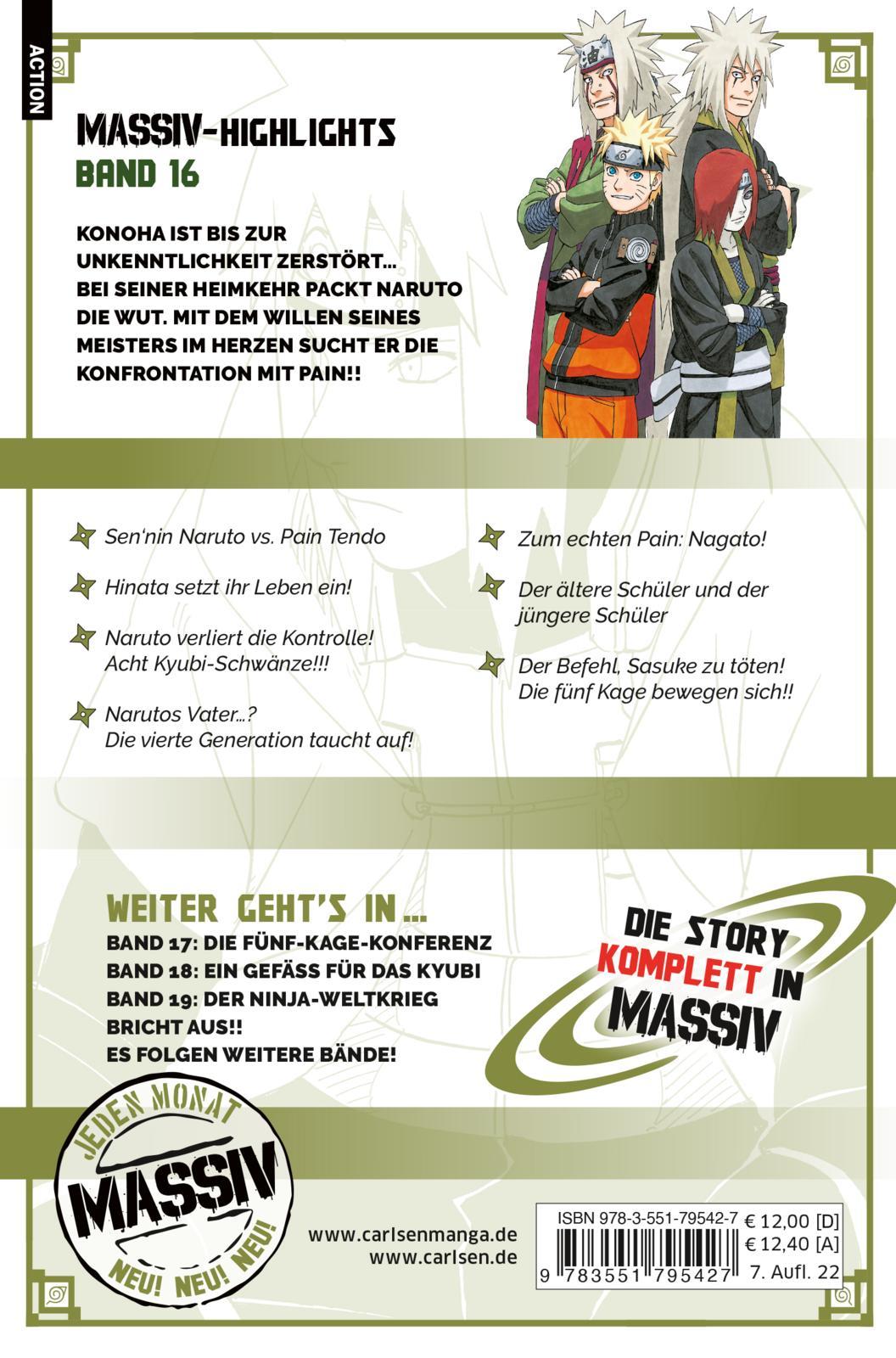 Rückseitencover NARUTO Massiv 16