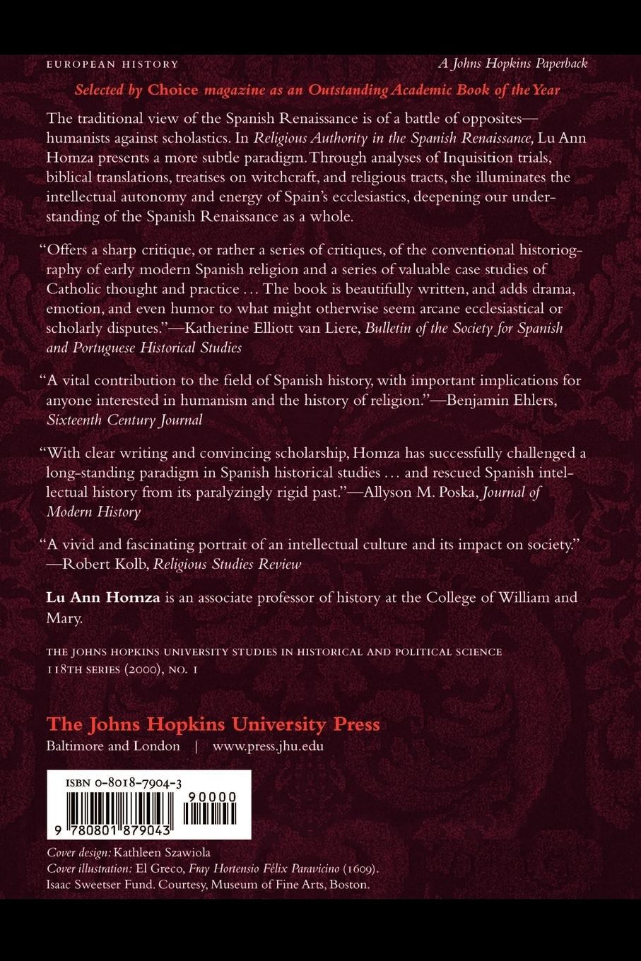 Rückseitencover Religious Authority in the Spanish Renaissance