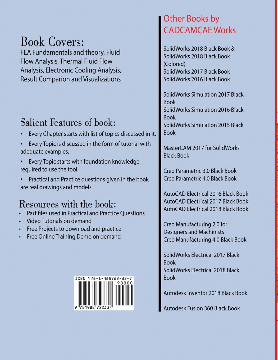 Rückseitencover Autodesk CFD 2018 Black Book (Colored)