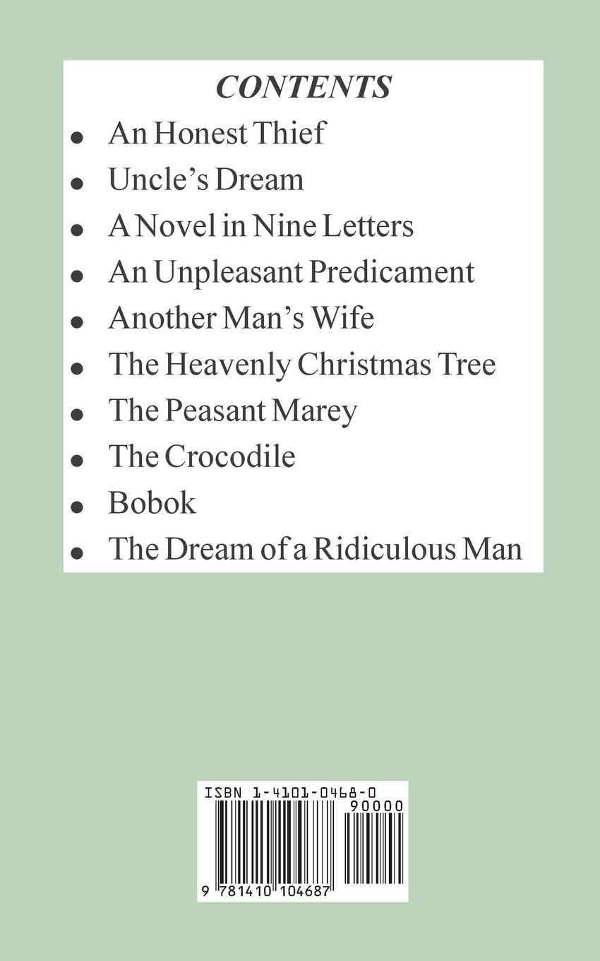 Rückseitencover An Honest Thief and Other Stories