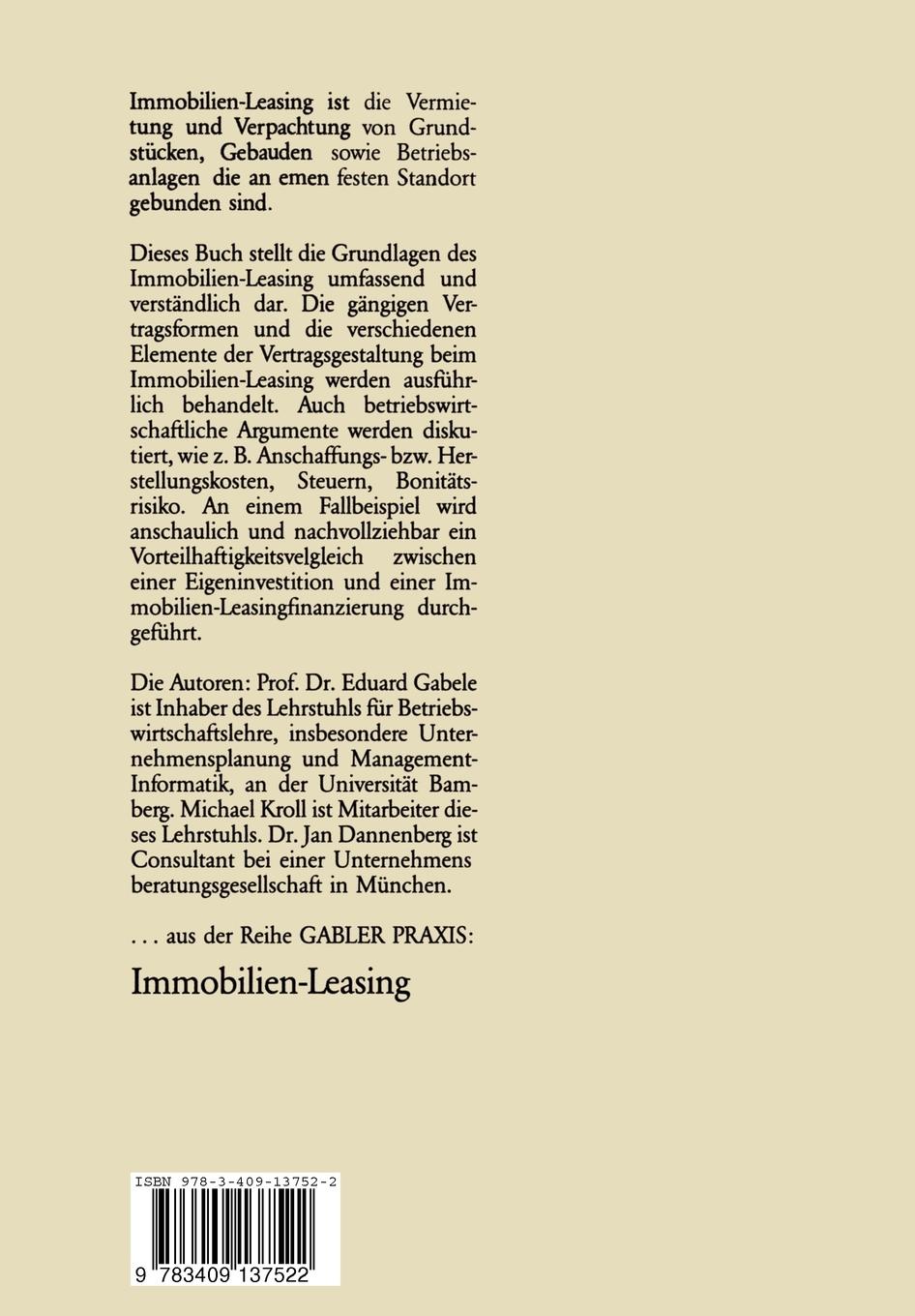 Rückseitencover Immobilien-Leasing