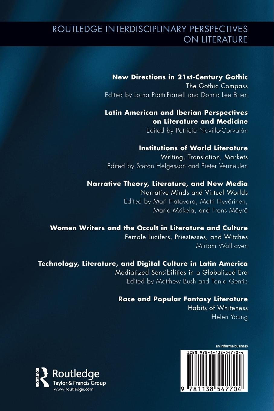 Rückseitencover Race and Popular Fantasy Literature