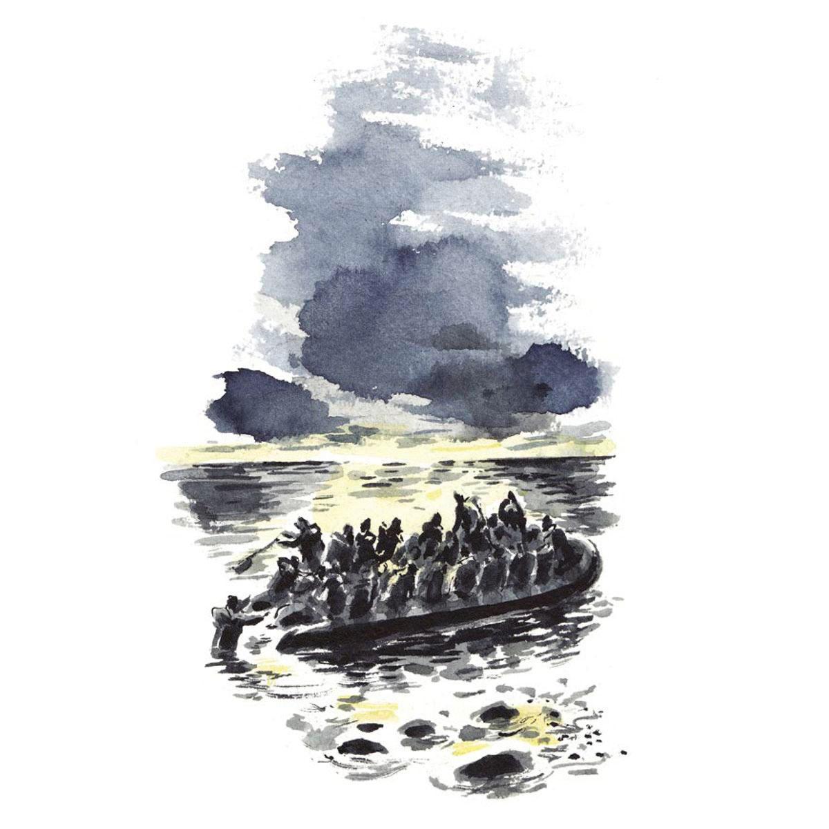 Beispielinhalt (Bild) Am Abend vor dem Meer